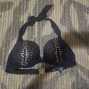 VICTORIAS SECRET - Bombshell Bathing Suit Top, Padded, 34B, Black